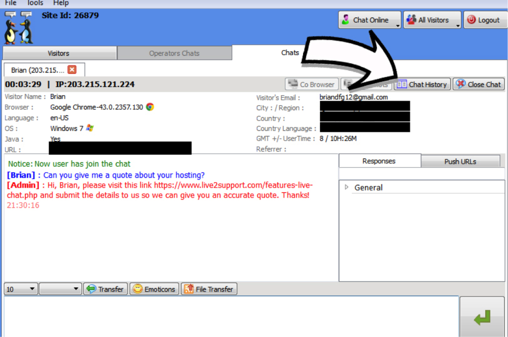 Click the Chat History to view all agents’ chat sessions. You can also generate summary reports out of the sessions.