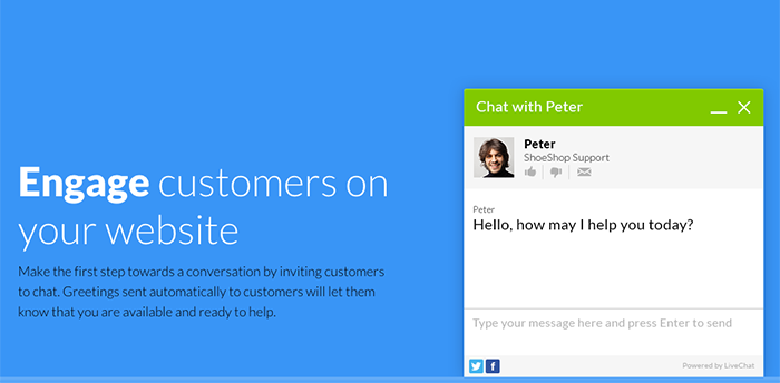 A live chat solution can give your site a big credibility boost.