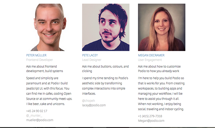 Meet Podio's team.