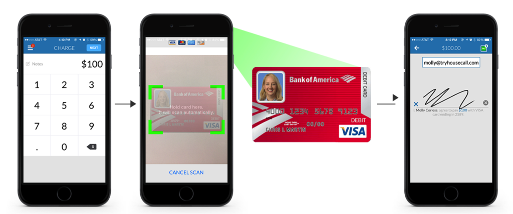 No need for clunky dongle to accept payment in your phone.
