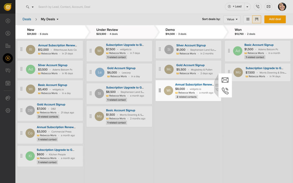 freshsales dashboard