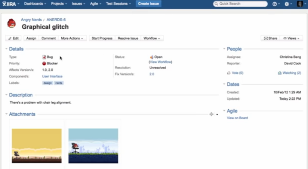 Jira dashboard