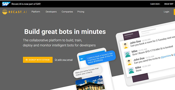 Recast.AI Reviews: Pricing & Software Features 2024 - Financesonline.com