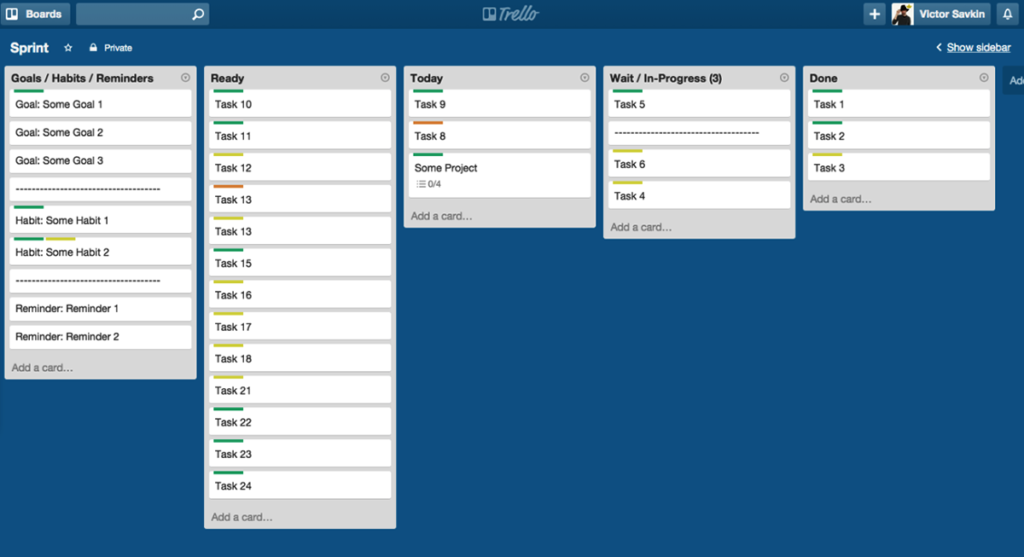 Trello Dashboard