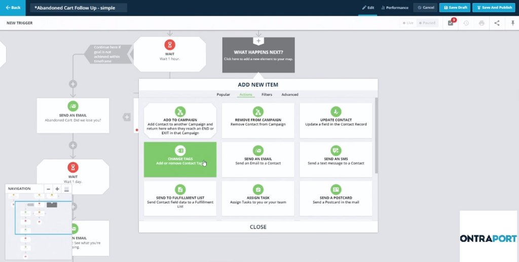 Ontraport dashboard