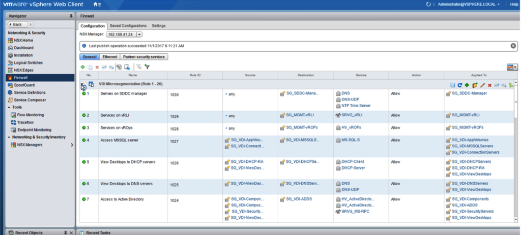 VMware Horizon Cloud dashboard