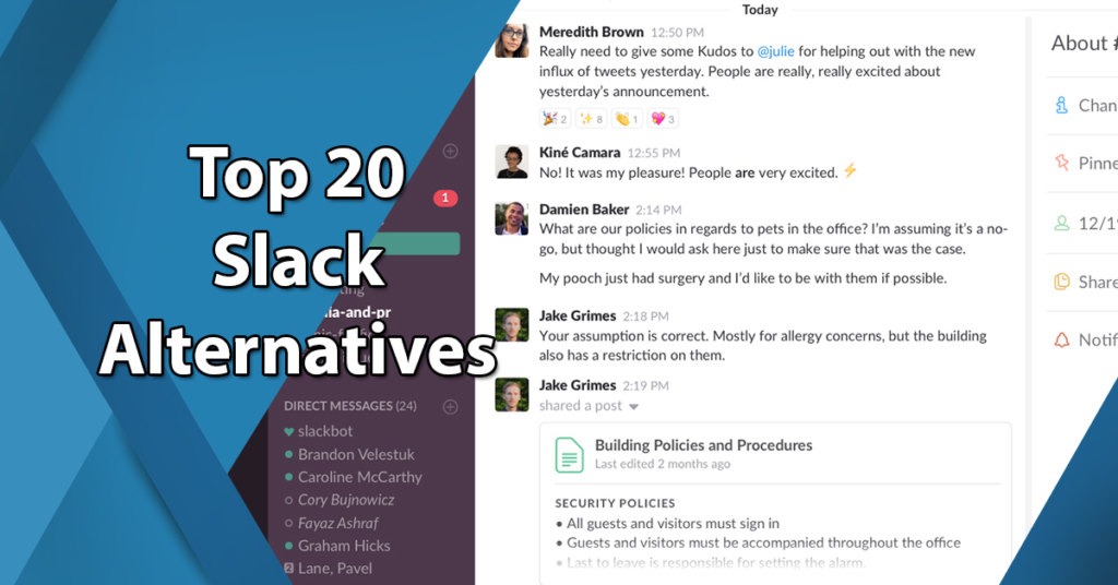Top 20 Slack Alternatives
