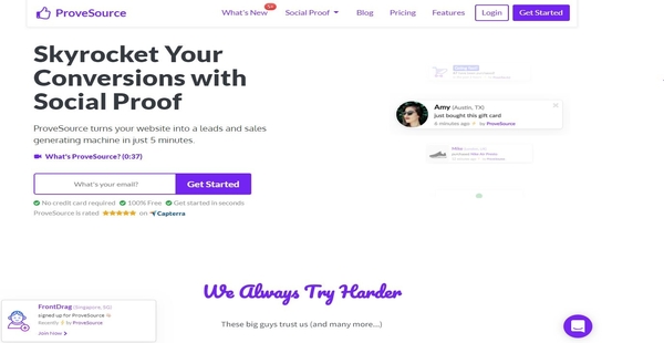 Provesource ProveSource Reviews: Pricing & Software Features 2024 - Financesonline.com