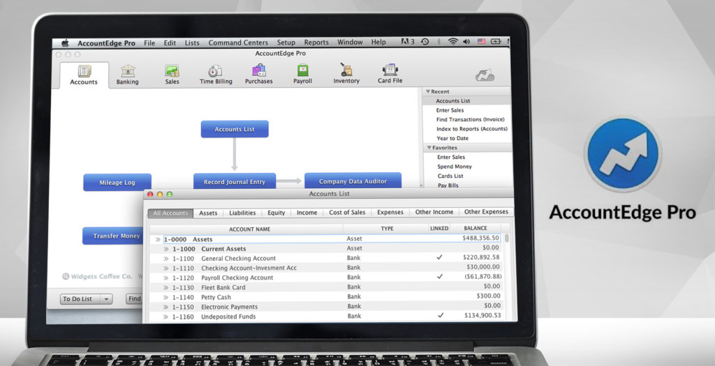 accountedge dashboard example
