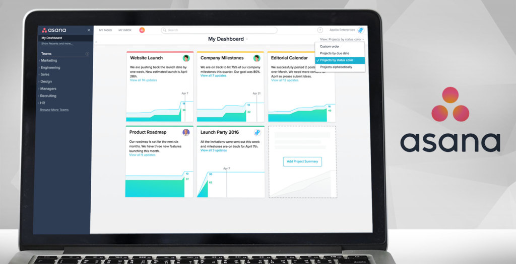 asana dashboard example