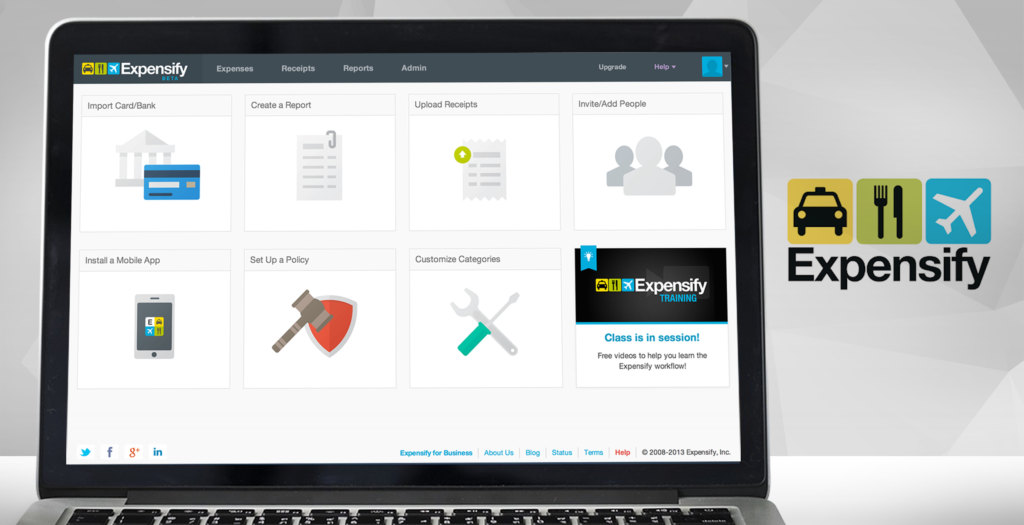 expensify dashboard example