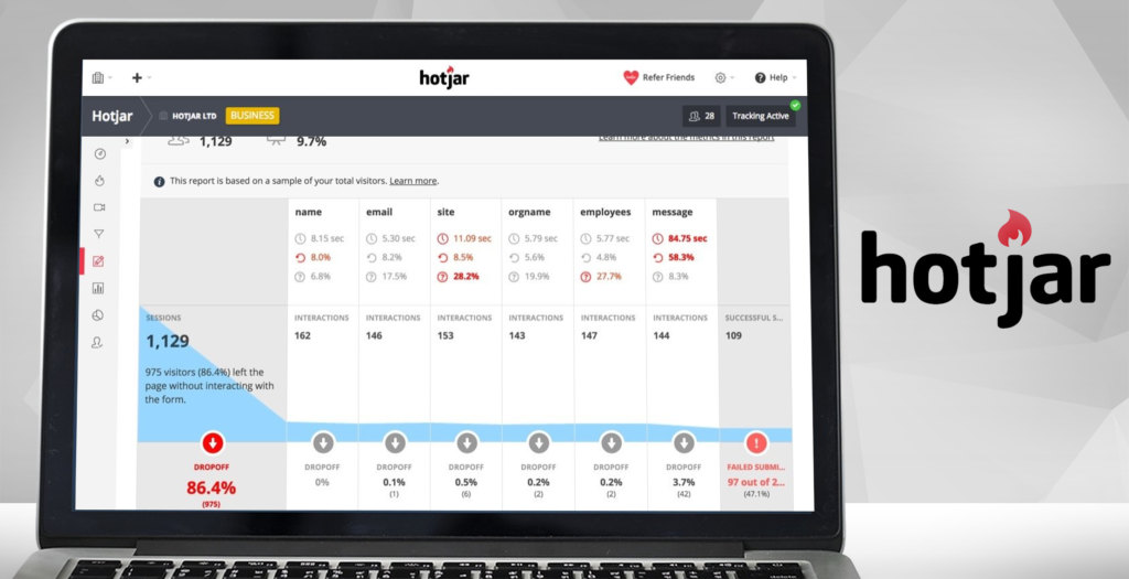 hotjar dashboard example