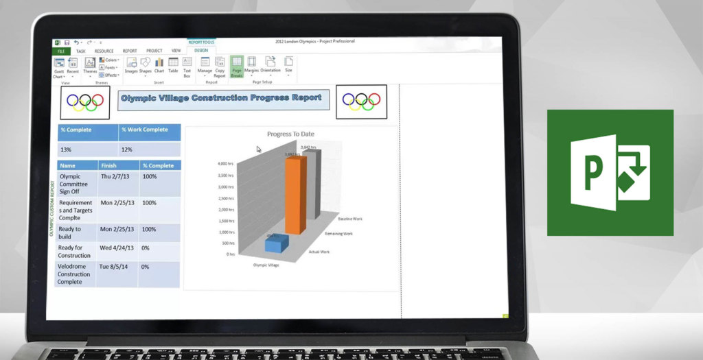 microsoft project dashboard example