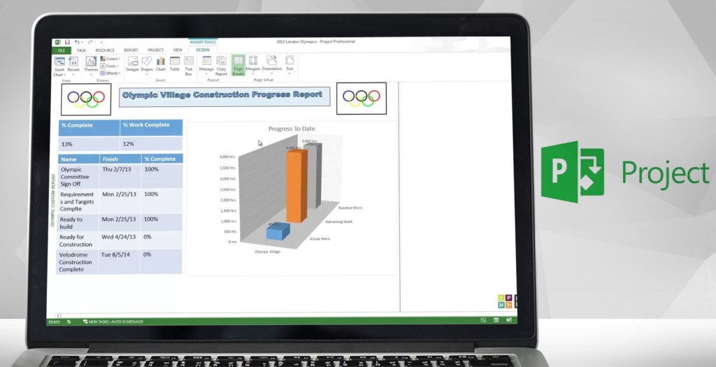 microsoft project dashboard example