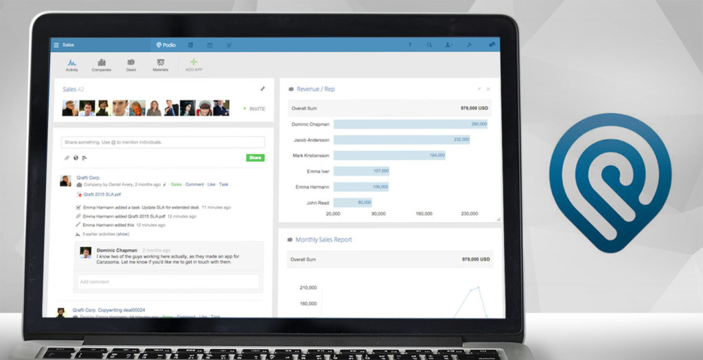 podio dashboard example