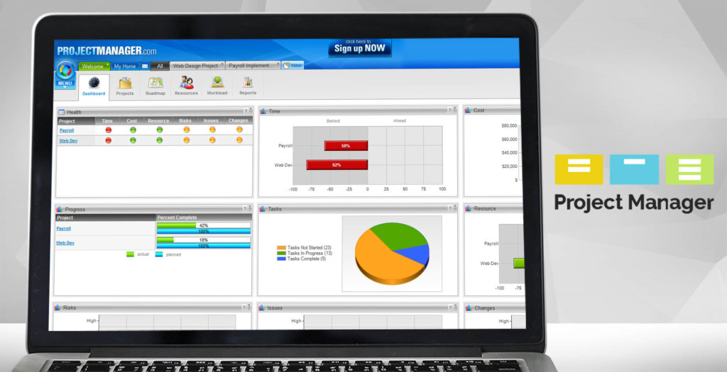 projectmanager dashboard example