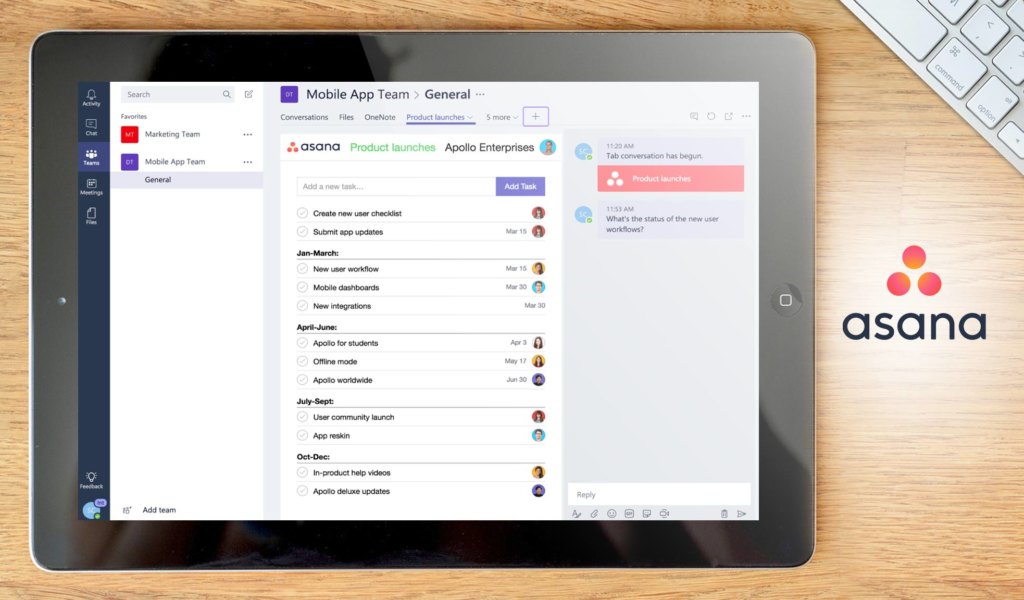asana dashboard example