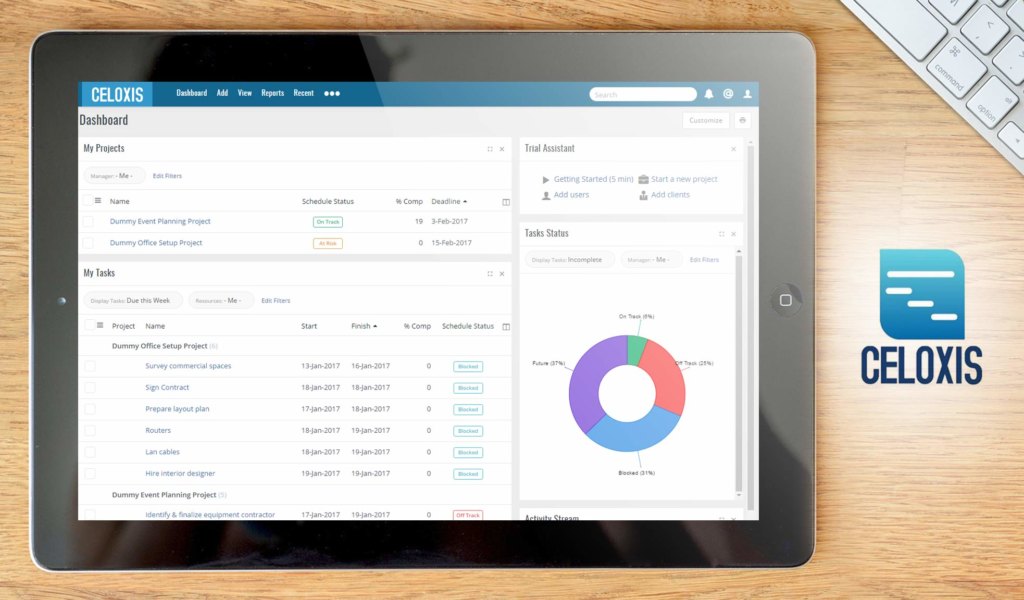 celoxis dashboard example