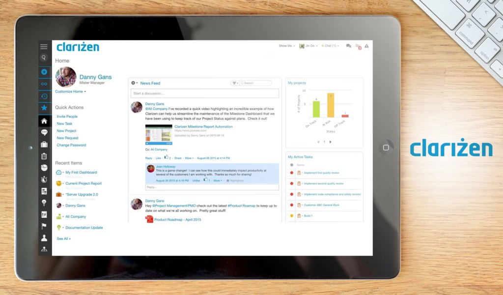 clarizen dashboard example