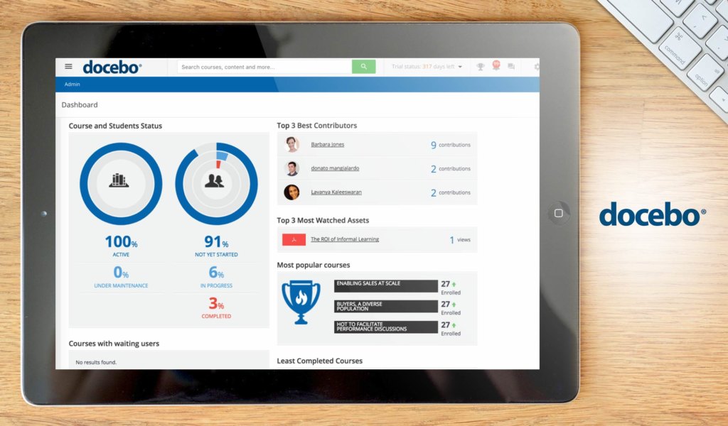 docebo dashboard example