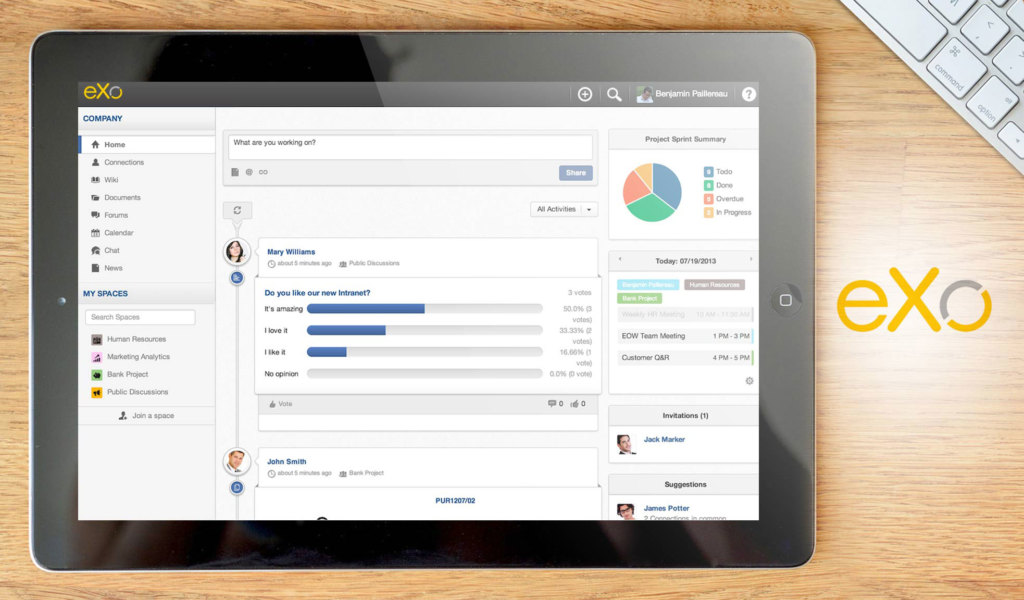 exo platform dashboard example