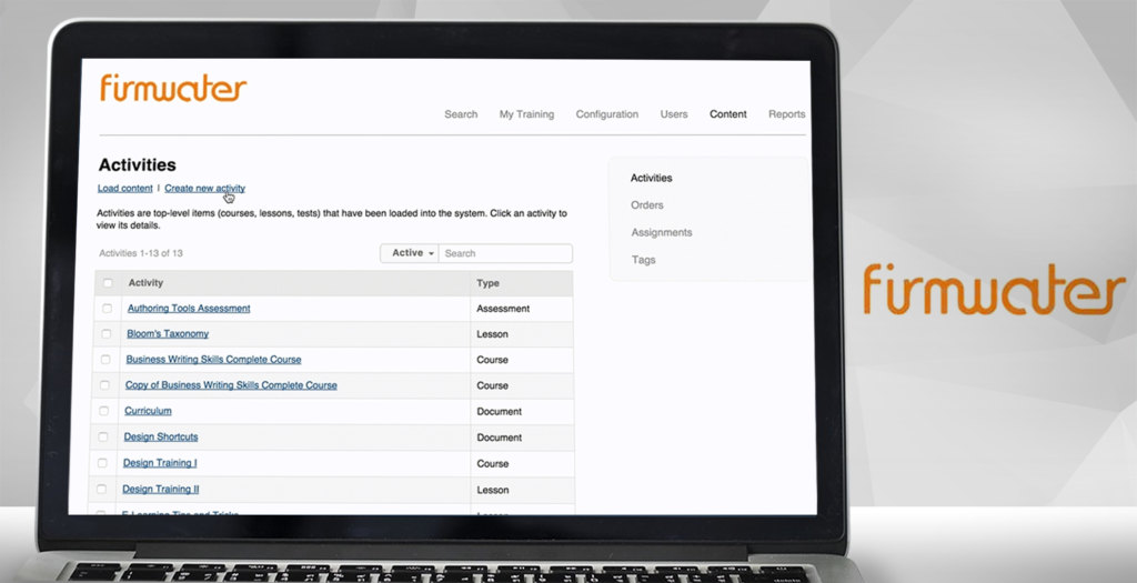 firmwater lms dashboard example