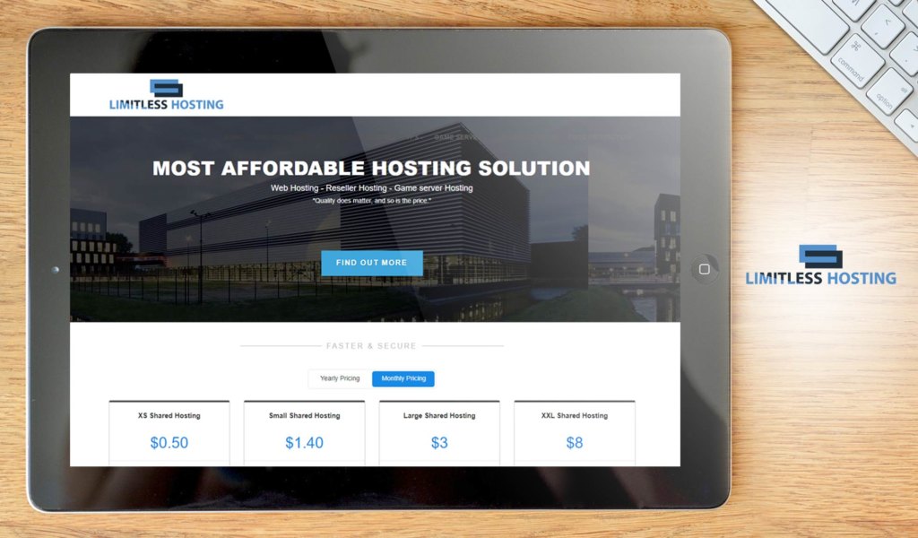 Limitless Hosting dashboard