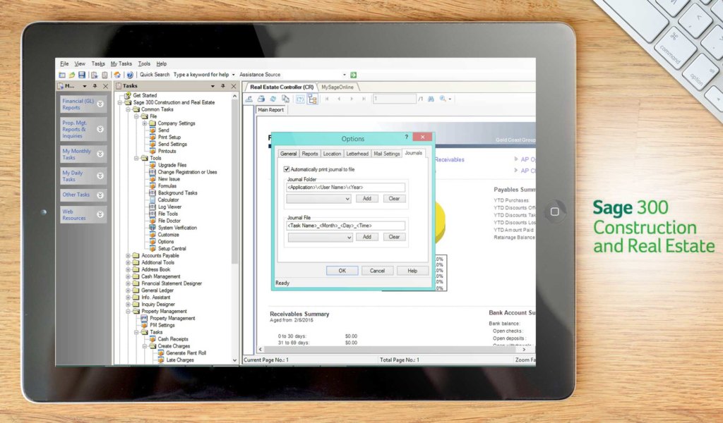 sage 300 construction dashboard example