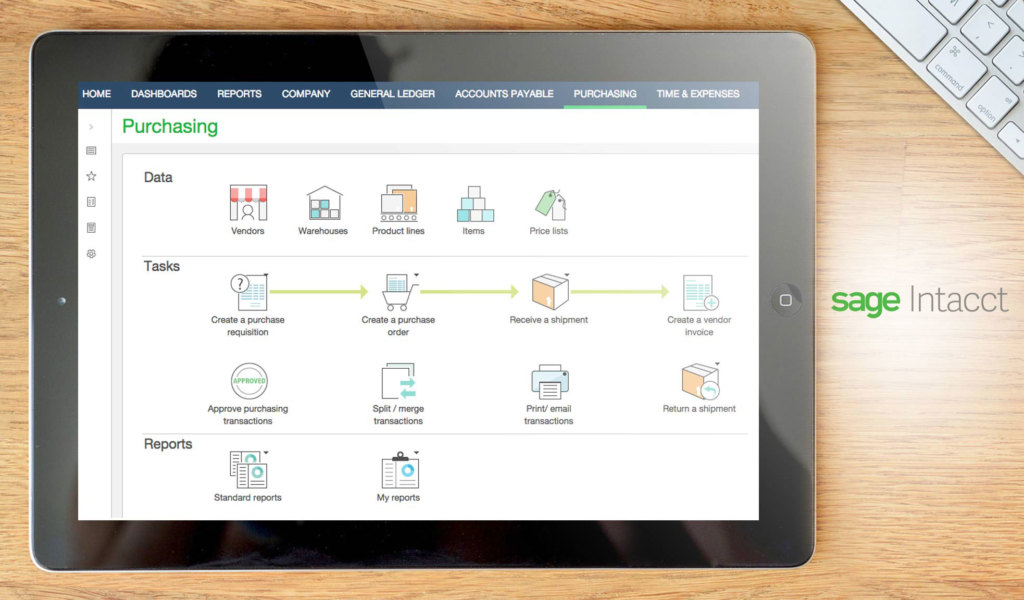 sage intacct dashboard example
