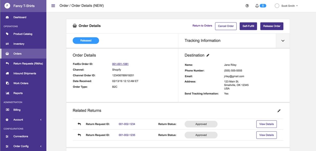 fedex fulfillment dashboard