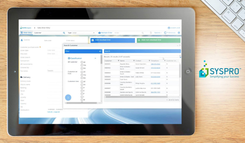 syspro dashboard example