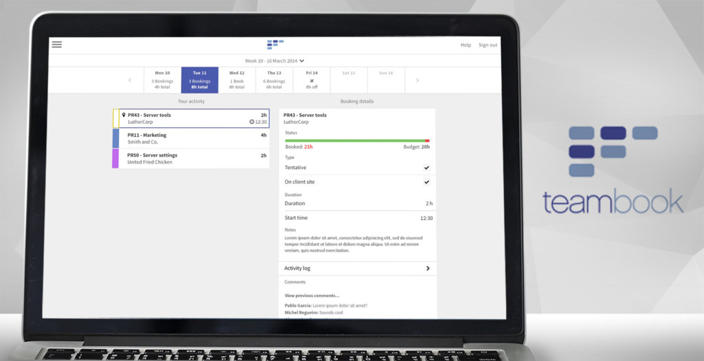 teambook dashboard example