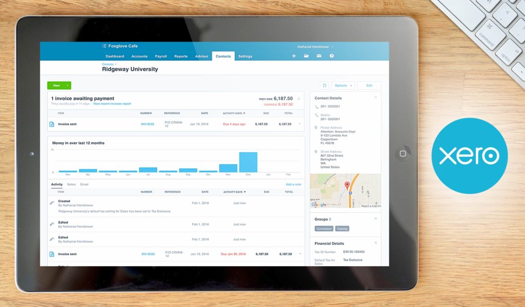 xero dashboard example