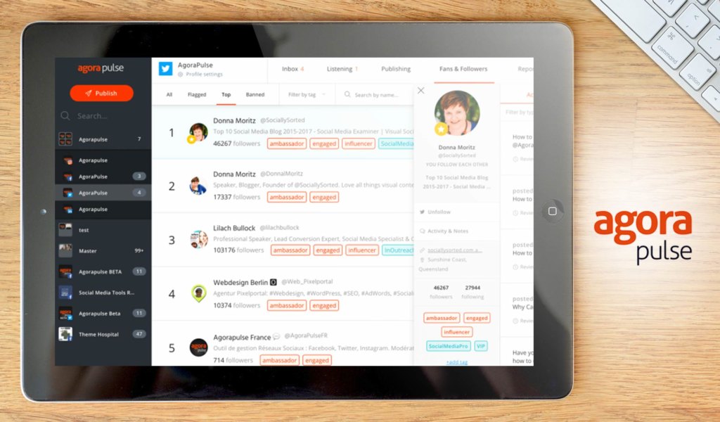 agorapulse dashboard example