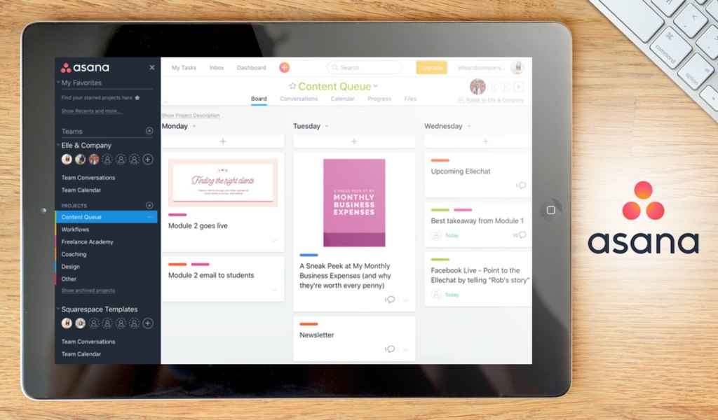 asana dashboard example