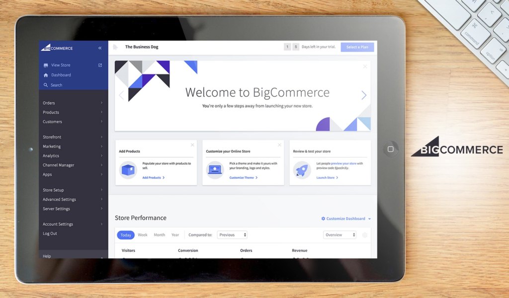 bigcommerce dashboard