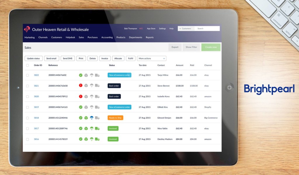 Brightpearl dashboard example