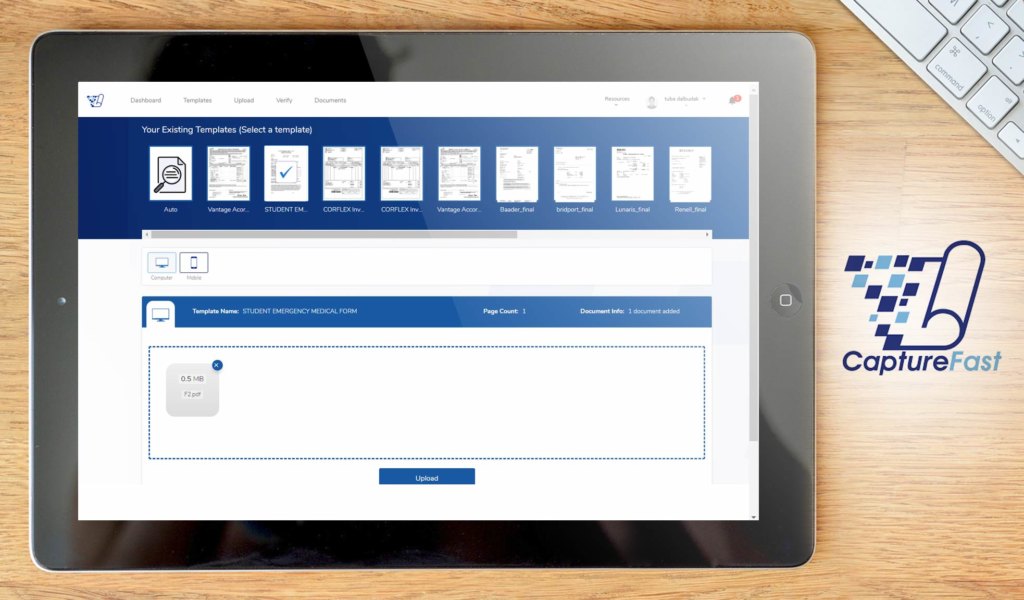 capturefast dashboard example
