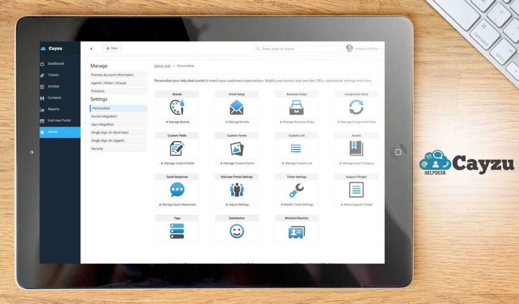 cayzu dashboard example