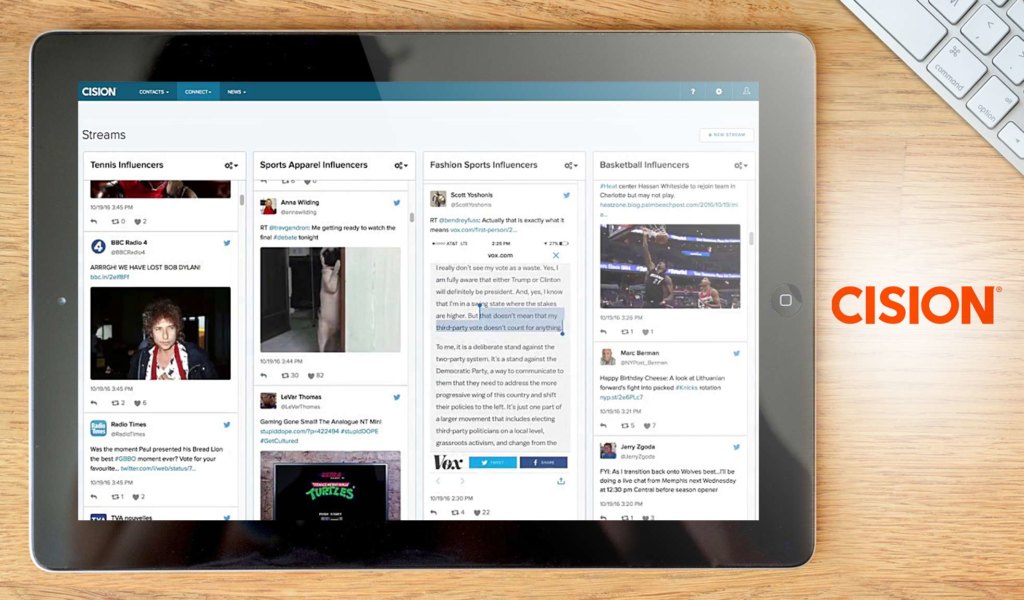 cision dashboard example