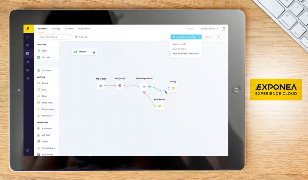 exponea dashboard