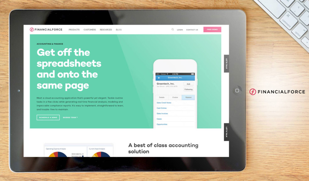 financialforce accounting dashboard example