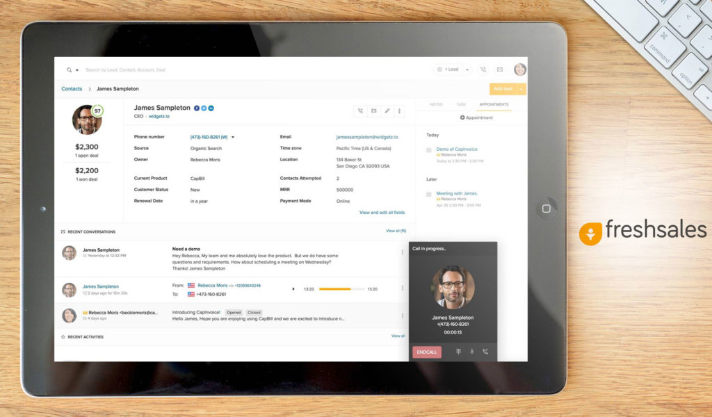 freshsales dashboard