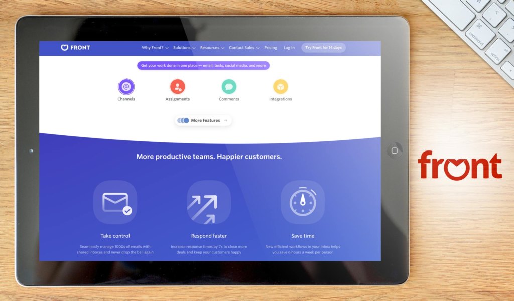front dashboard example