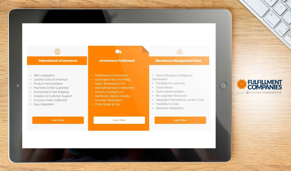 fulfillment companies dashboard example