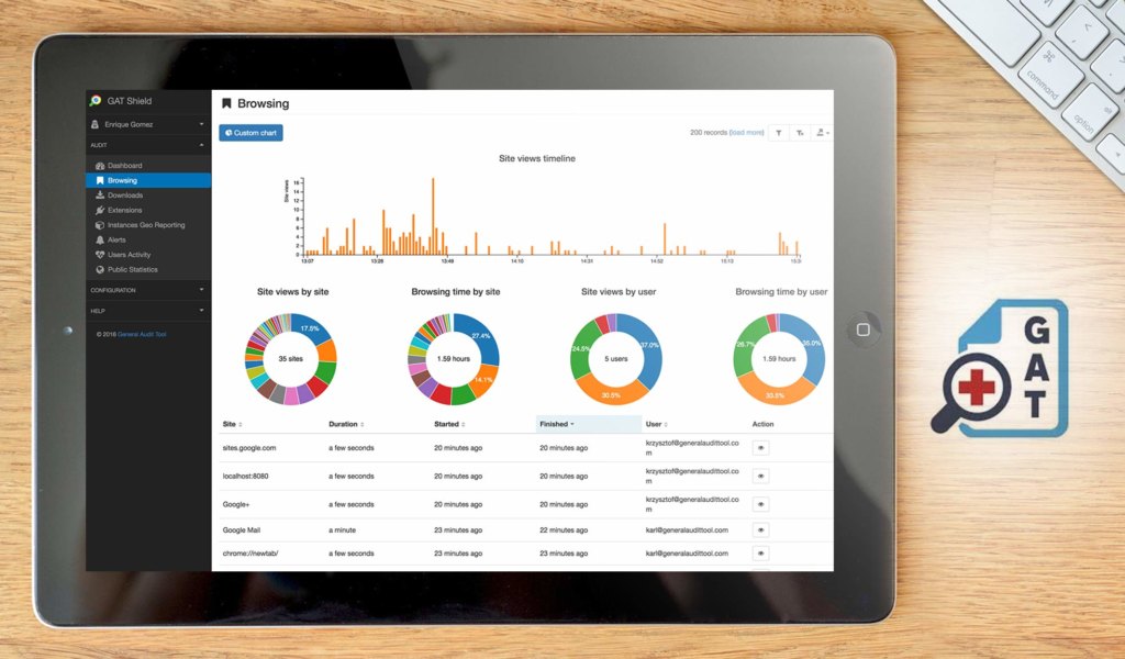 general audit tool dashboard example