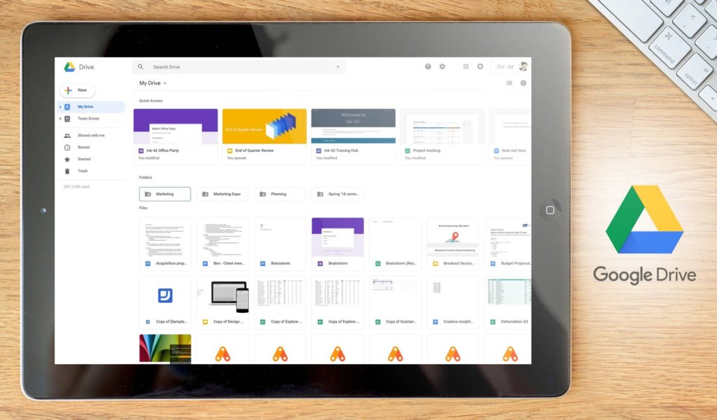 Google Drive dashboard