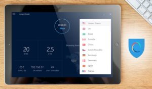 Hotspot Shield dashboard