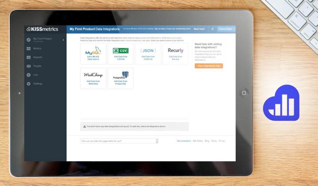 kissmetrics dashboard example