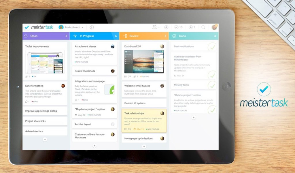 meistertask dashboard example